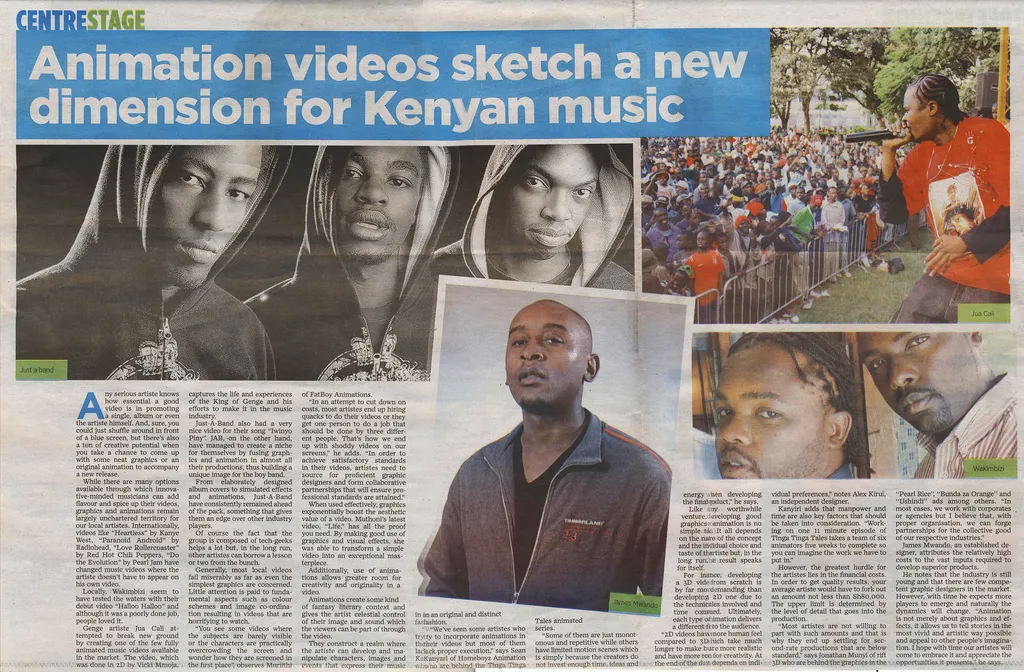 Animation videos sketch a new dimension for Kenyan music